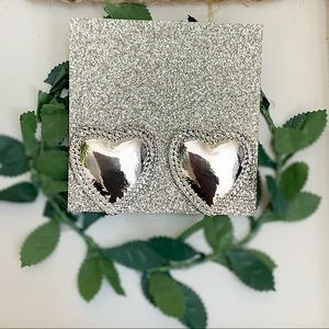 Silver Heart Earrings